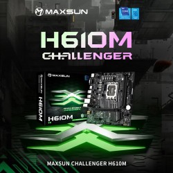 MaxSun Challenger H610M-R, LGA1700 H610, 2xDDR4 3xSATA 1xM.2 HDMI+VGA mATX